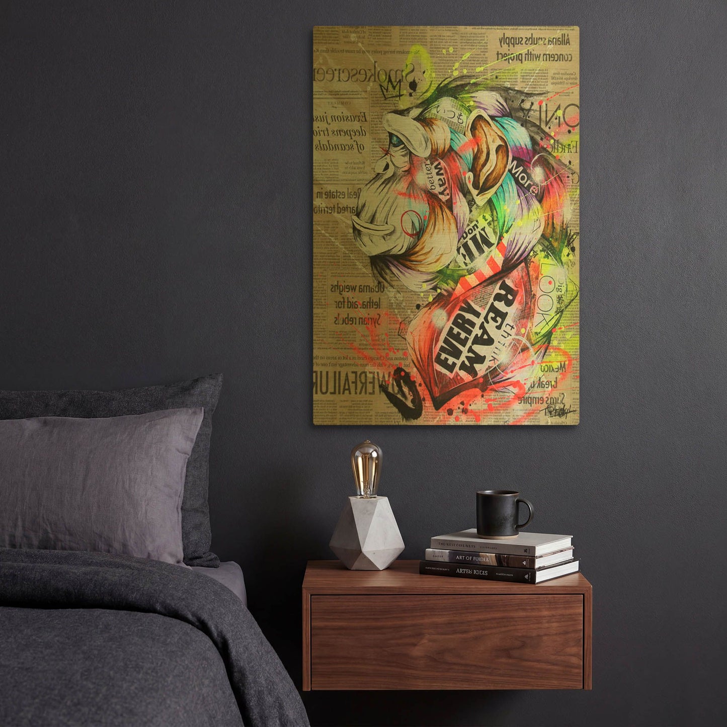 'Visionary 2' By Taka Sudo Gold Metal Wall Art