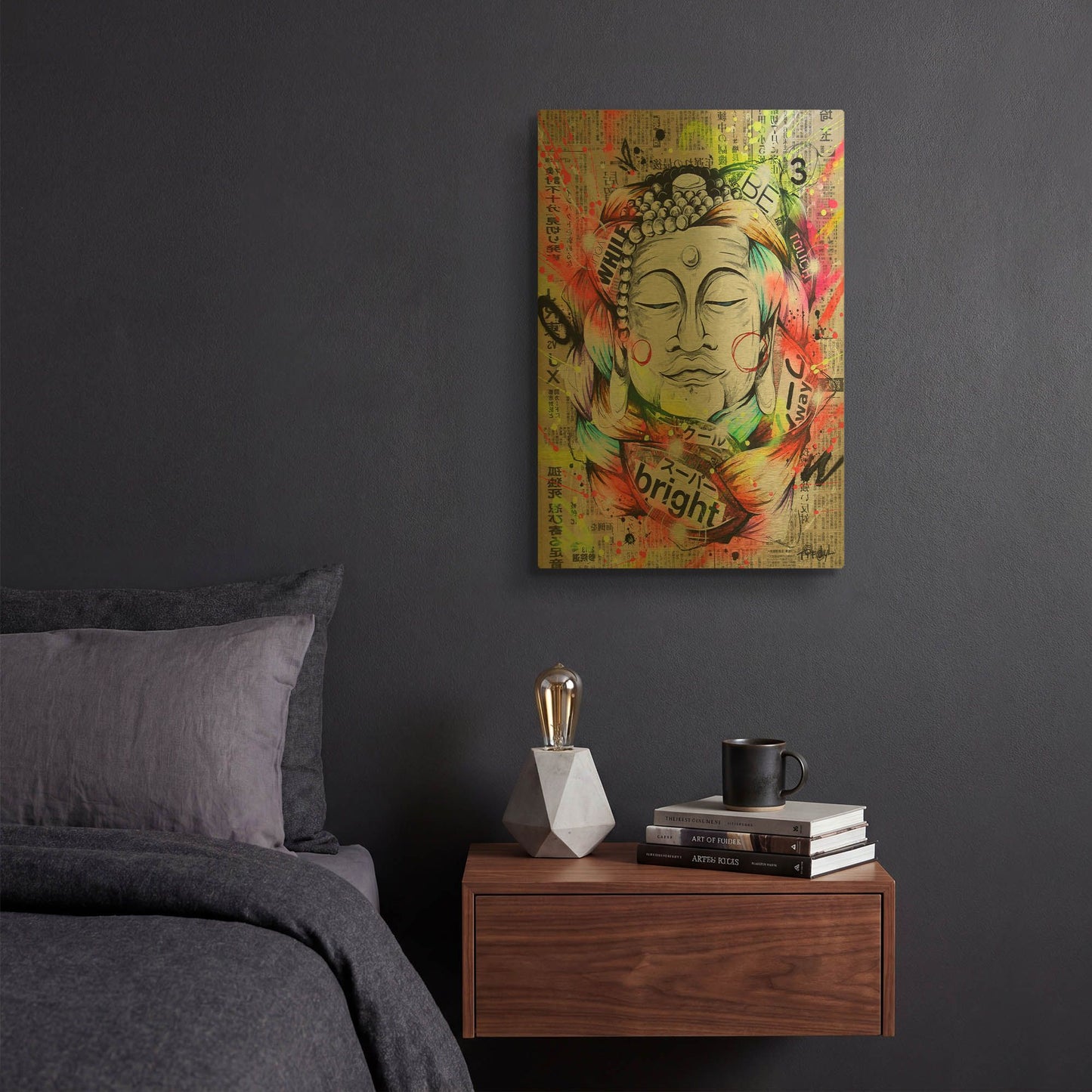 'Visionary 3' By Taka Sudo Gold Metal Wall Art