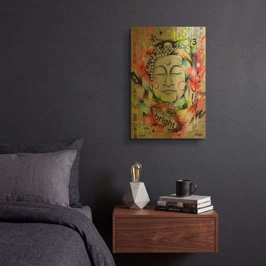'Visionary 3' By Taka Sudo Gold Metal Wall Art
