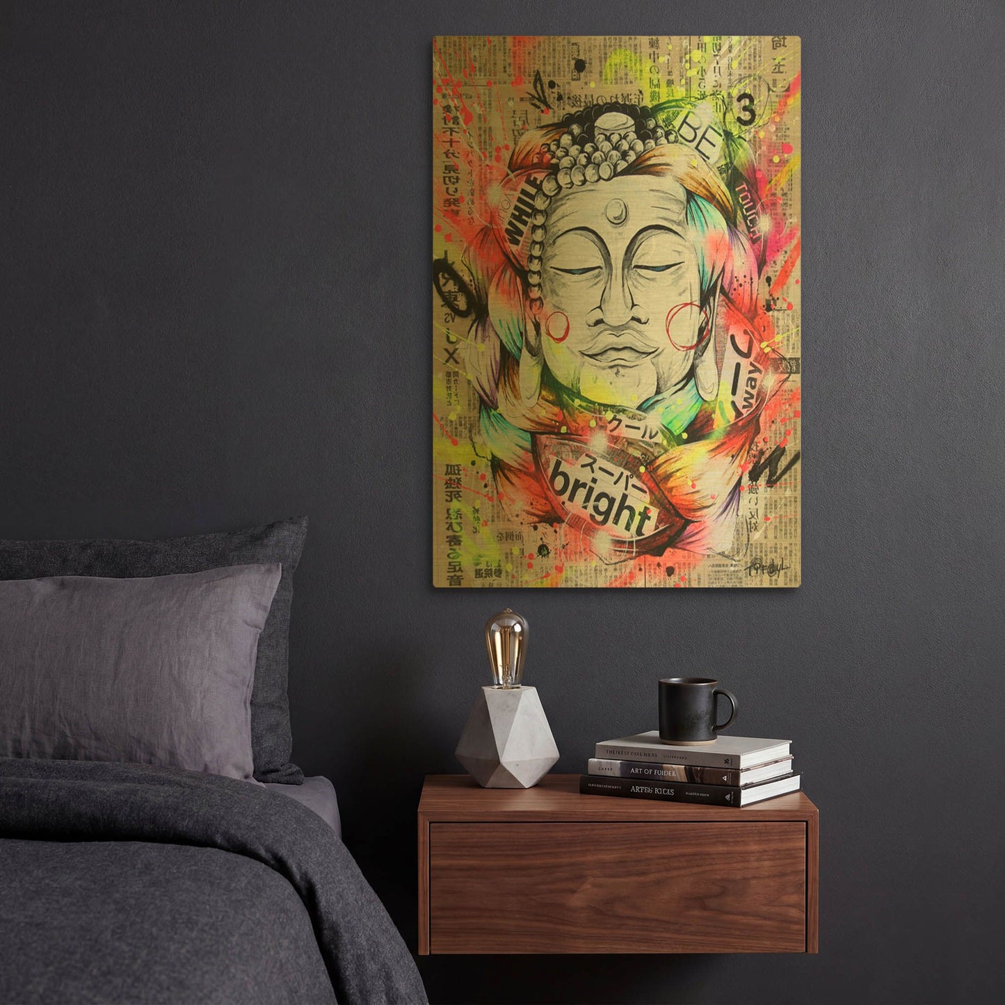 'Visionary 3' By Taka Sudo Gold Metal Wall Art