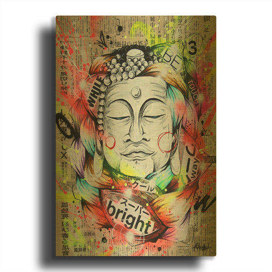 'Visionary 3' By Taka Sudo Gold Metal Wall Art