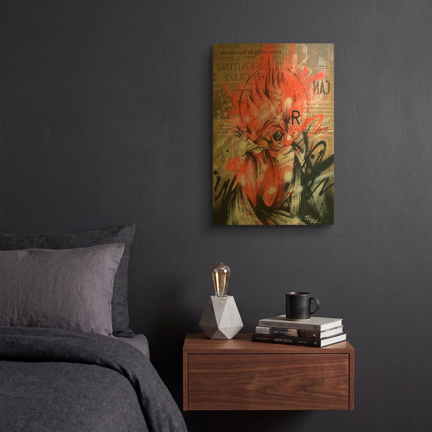 'Wake' By Taka Sudo Gold Metal Wall Art