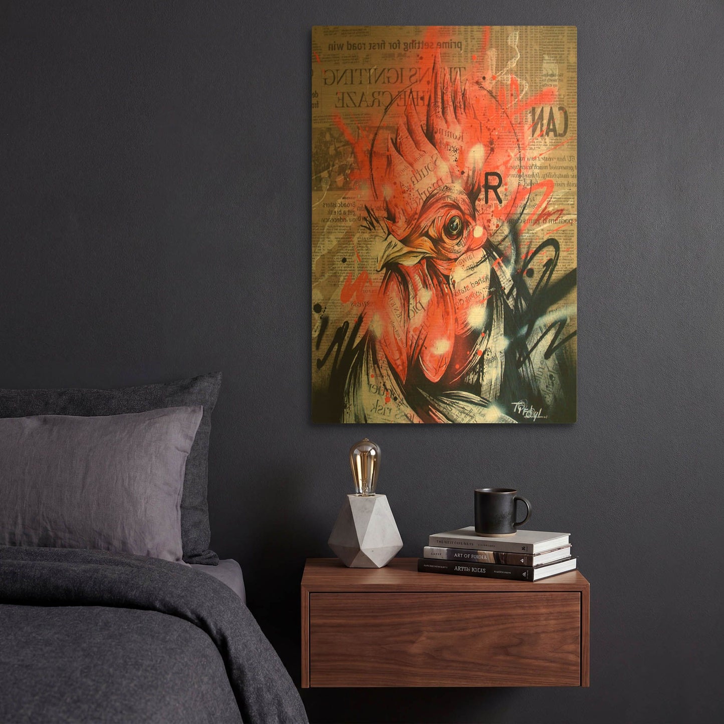 'Wake' By Taka Sudo Gold Metal Wall Art