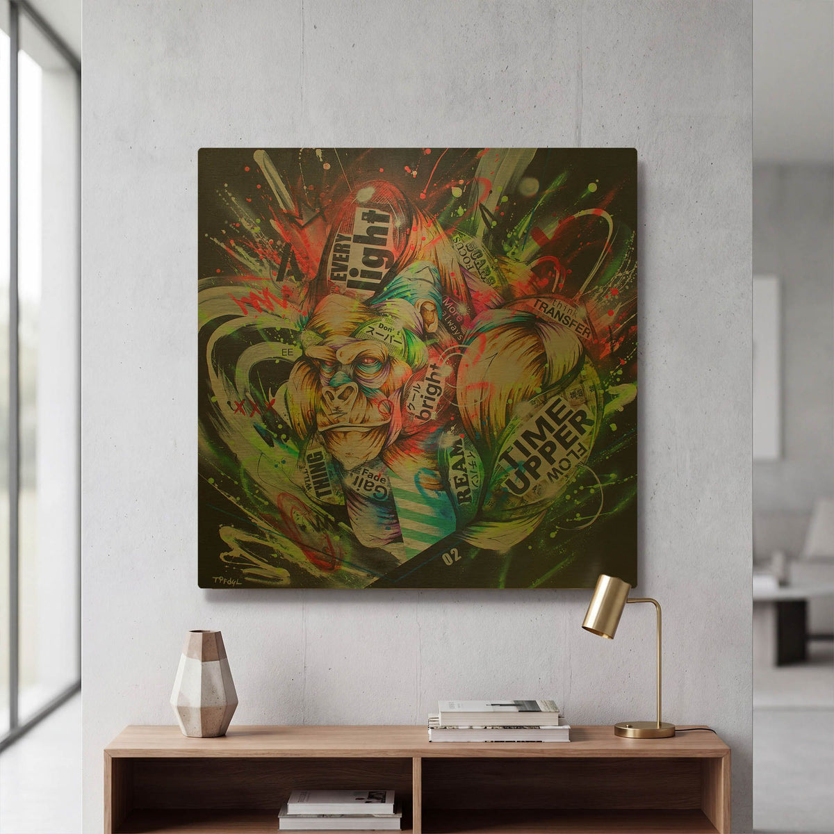 'Where the night falls' By Taka Sudo Gold Metal Wall Art