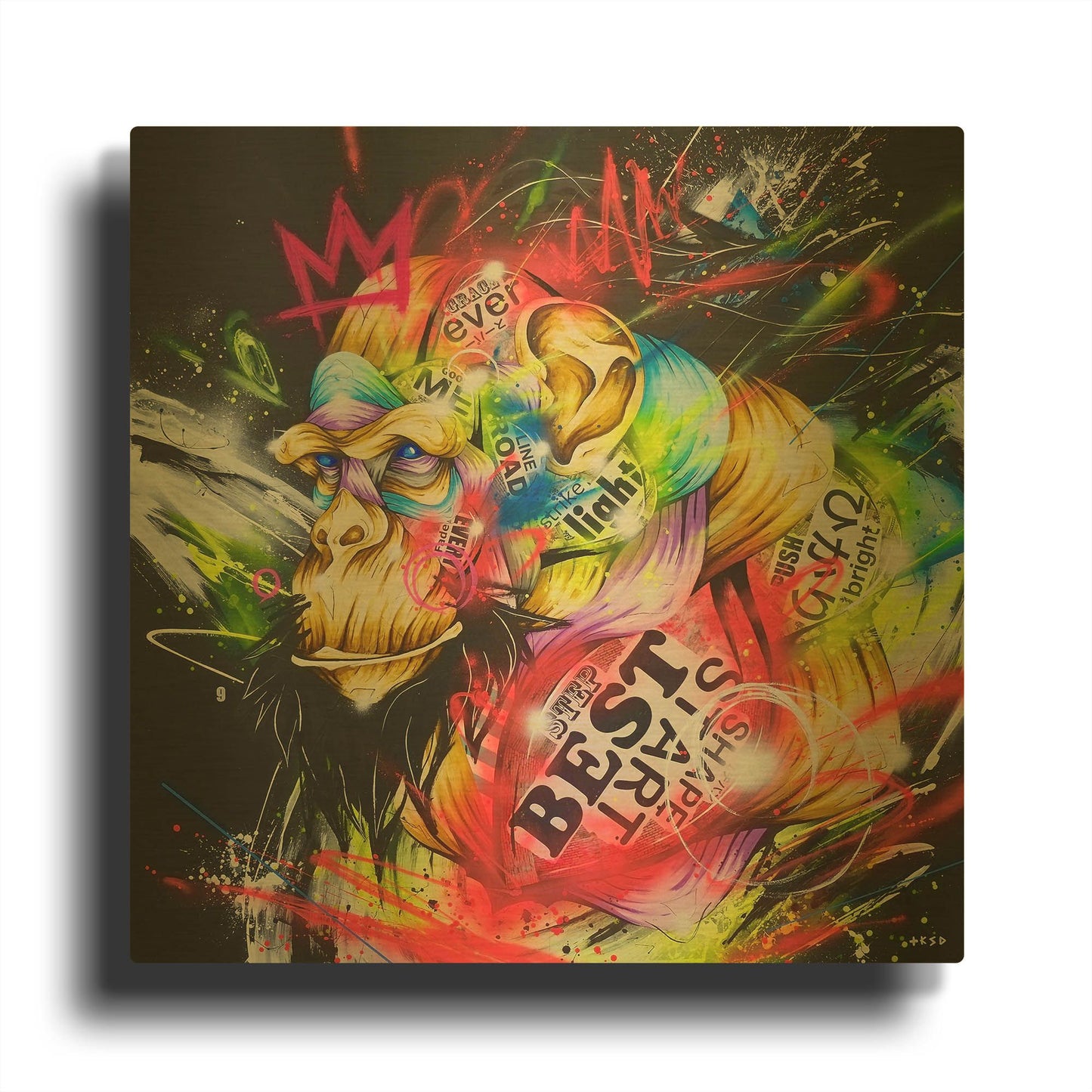 'Samurai' By Taka Sudo Gold Metal Wall Art