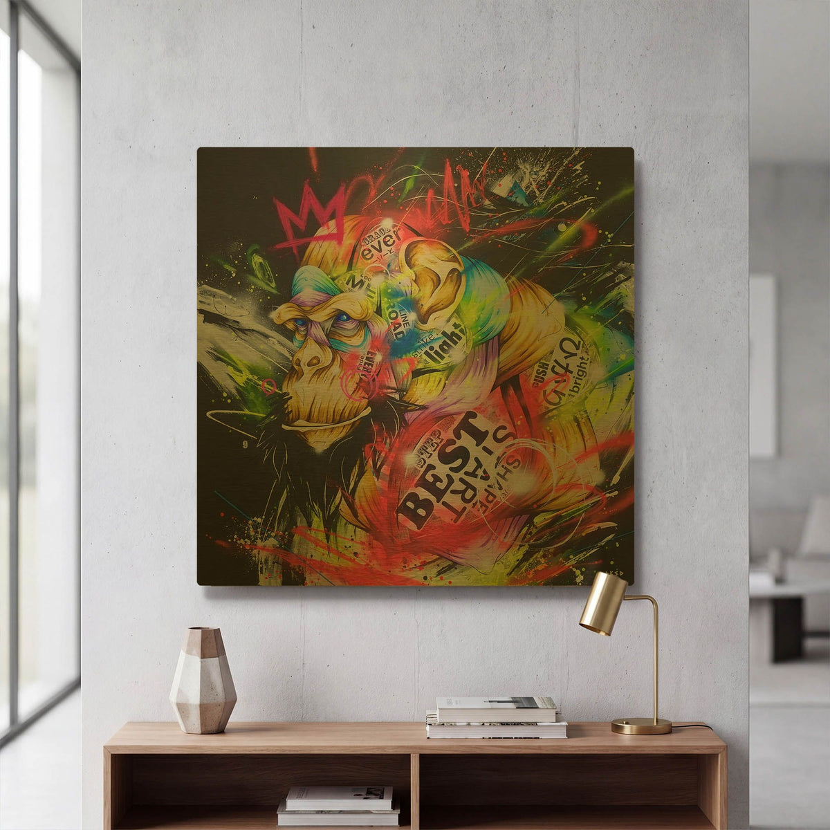 'Samurai' By Taka Sudo Gold Metal Wall Art