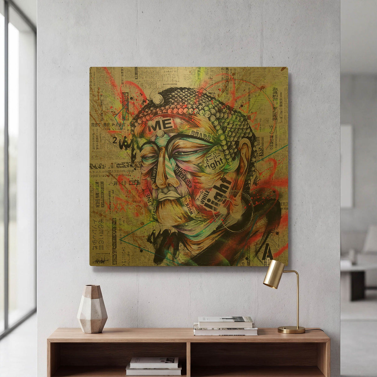 'Holy' By Taka Sudo Gold Metal Wall Art