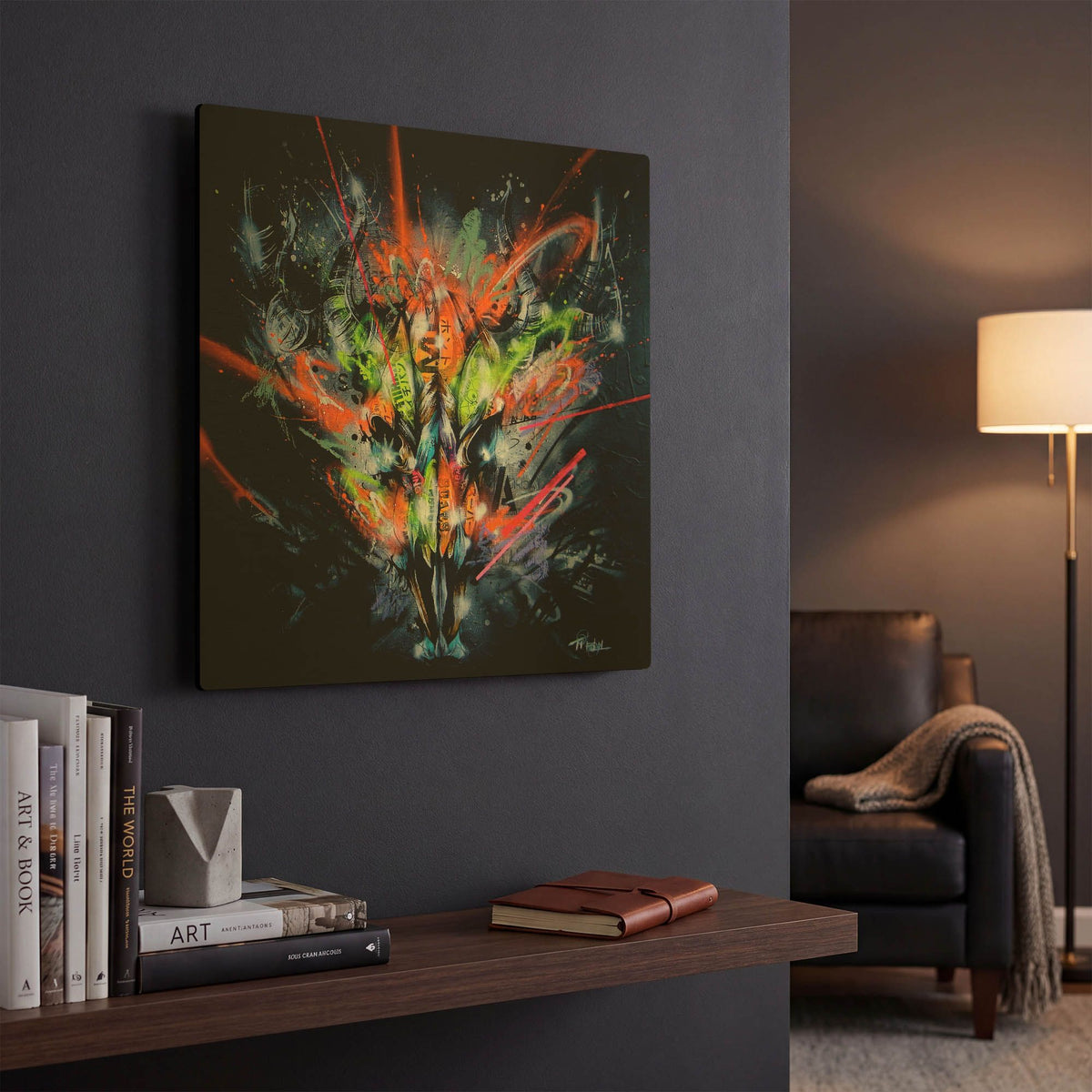 'Land' By Taka Sudo Gold Metal Wall Art