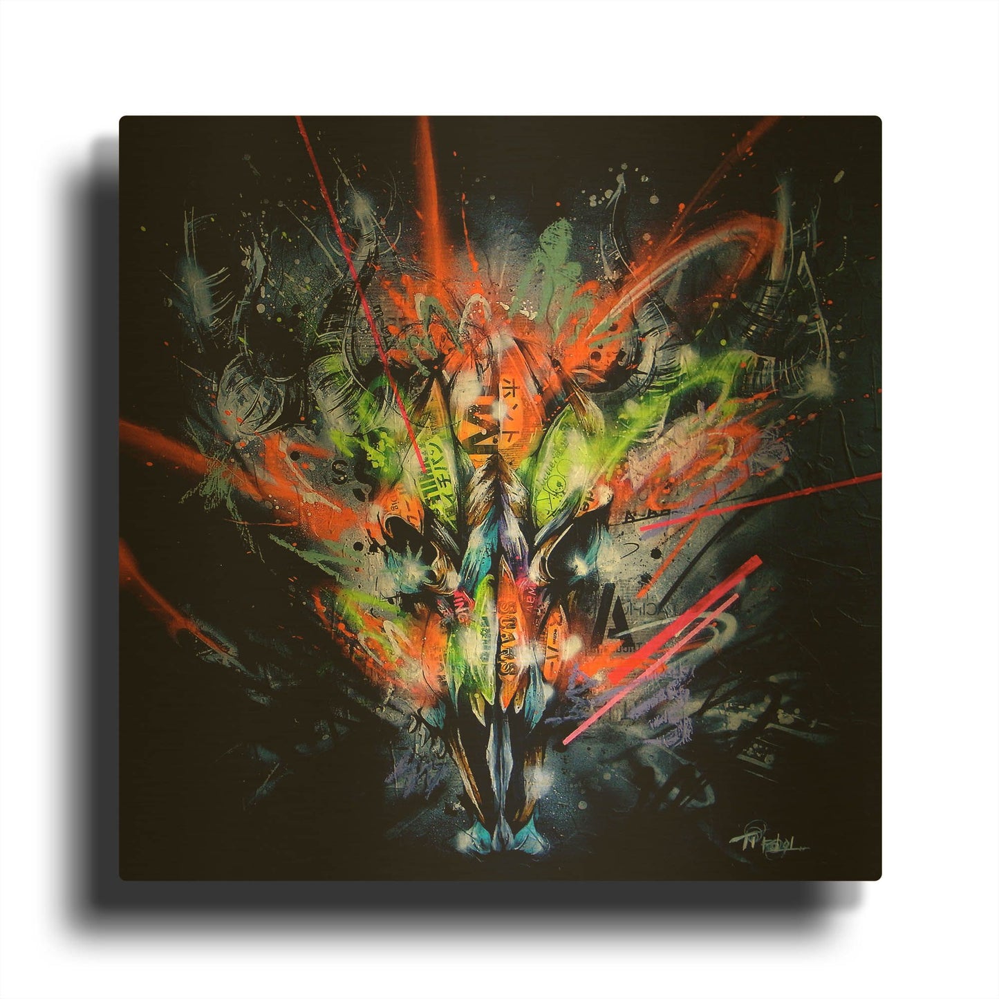 'Land' By Taka Sudo Gold Metal Wall Art