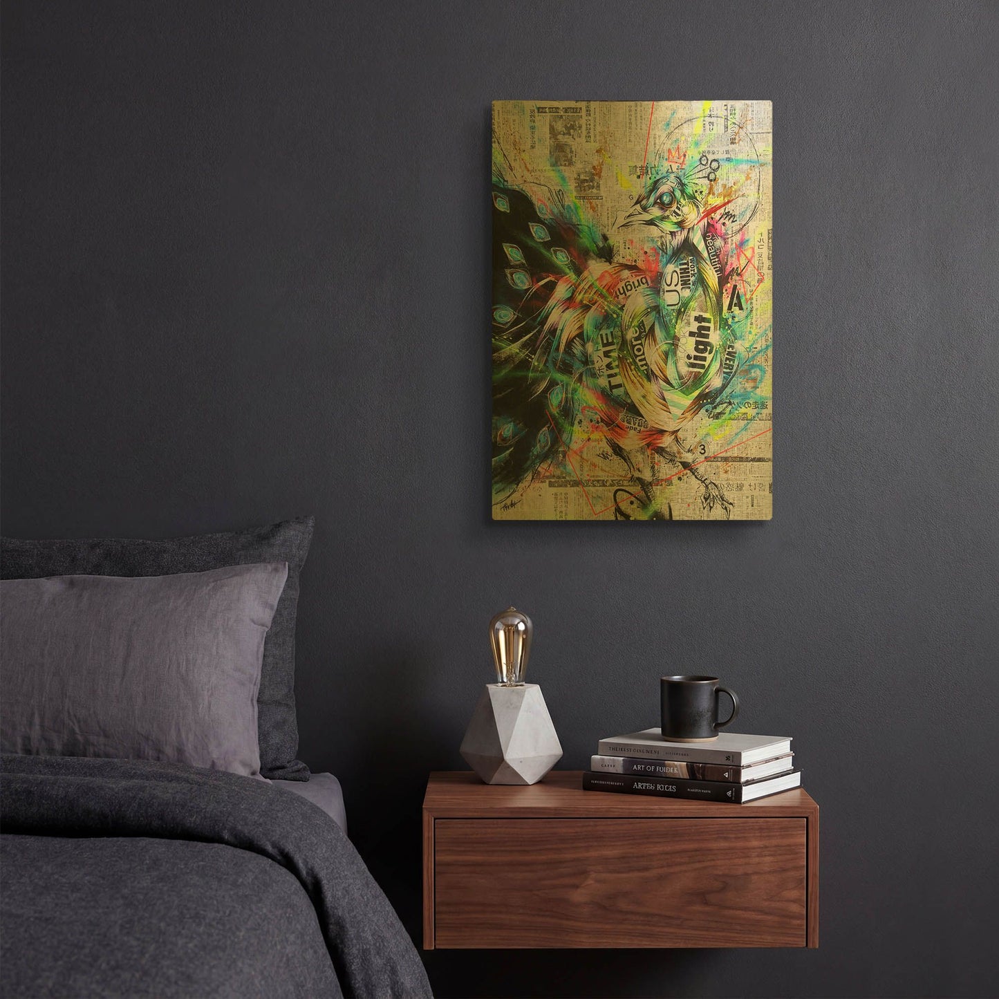 'Suzaku' By Taka Sudo Gold Metal Wall Art
