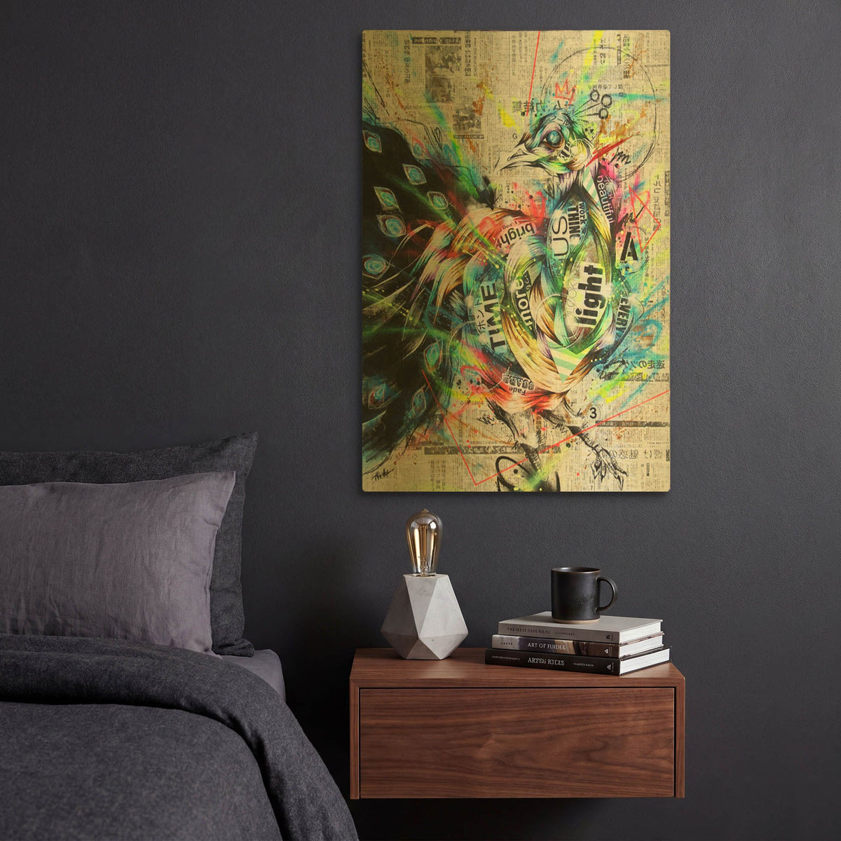 'Suzaku' By Taka Sudo Gold Metal Wall Art