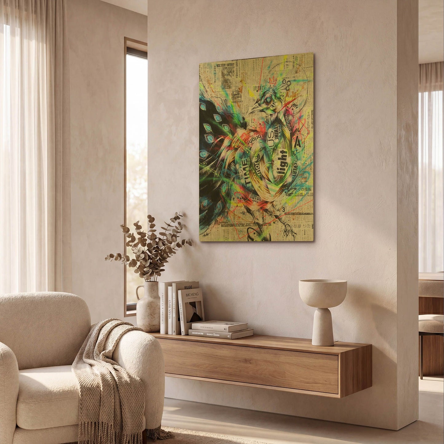 'Suzaku' By Taka Sudo Gold Metal Wall Art