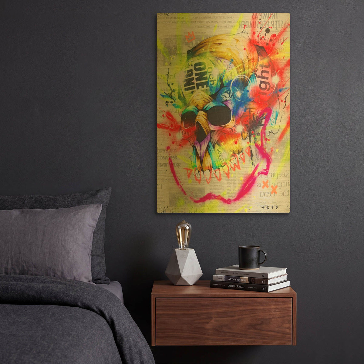 'Fall 1' By Taka Sudo Gold Metal Wall Art