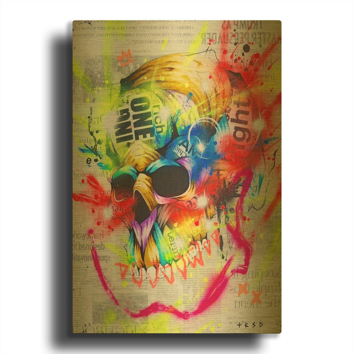 'Fall 1' By Taka Sudo Gold Metal Wall Art