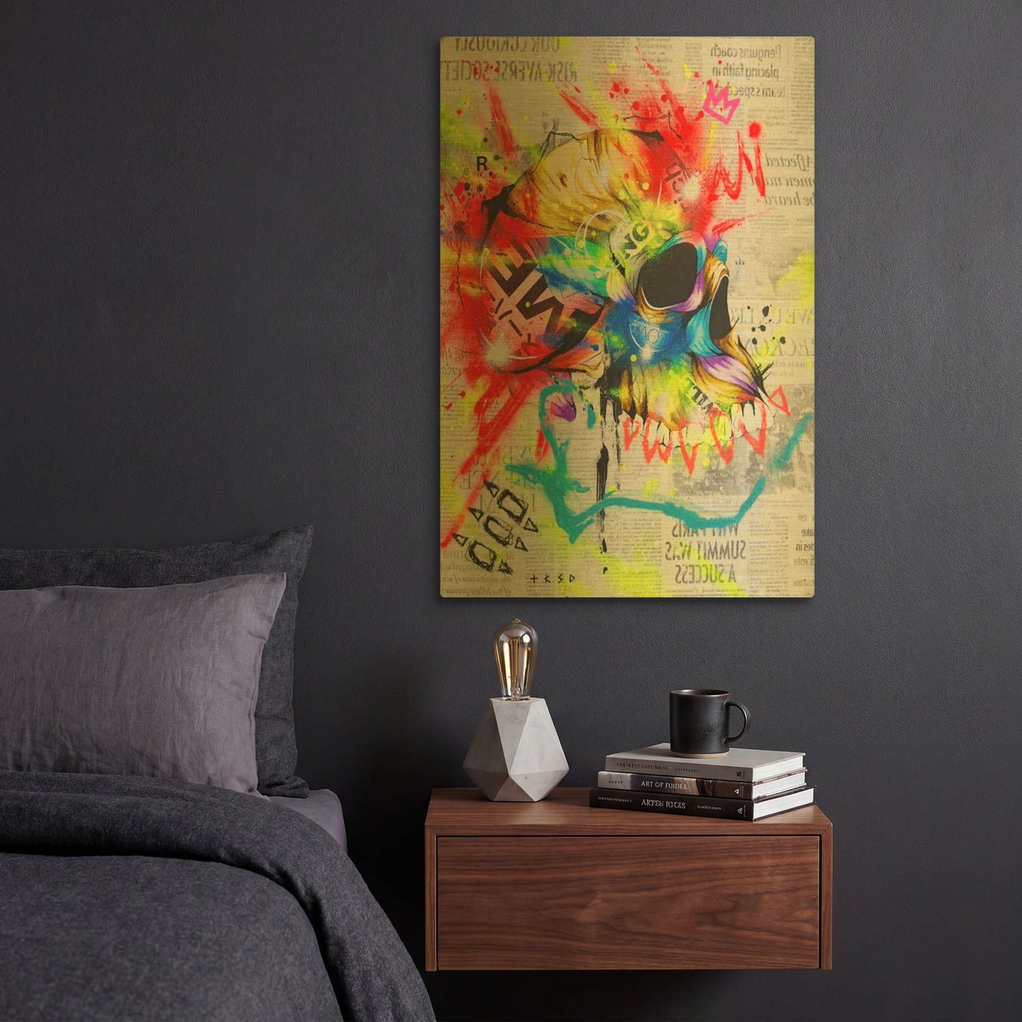 'Fall 2' By Taka Sudo Gold Metal Wall Art