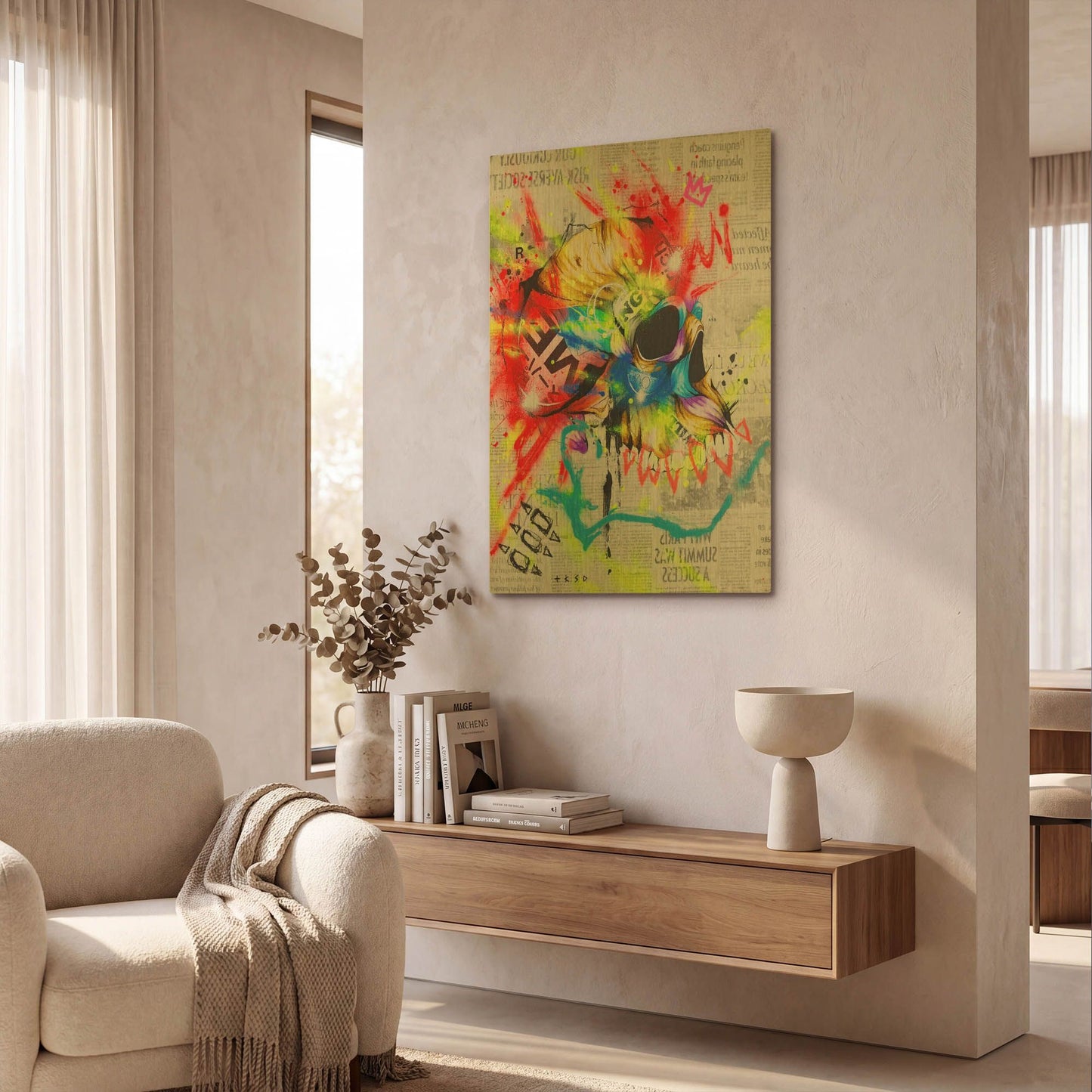 'Fall 2' By Taka Sudo Gold Metal Wall Art