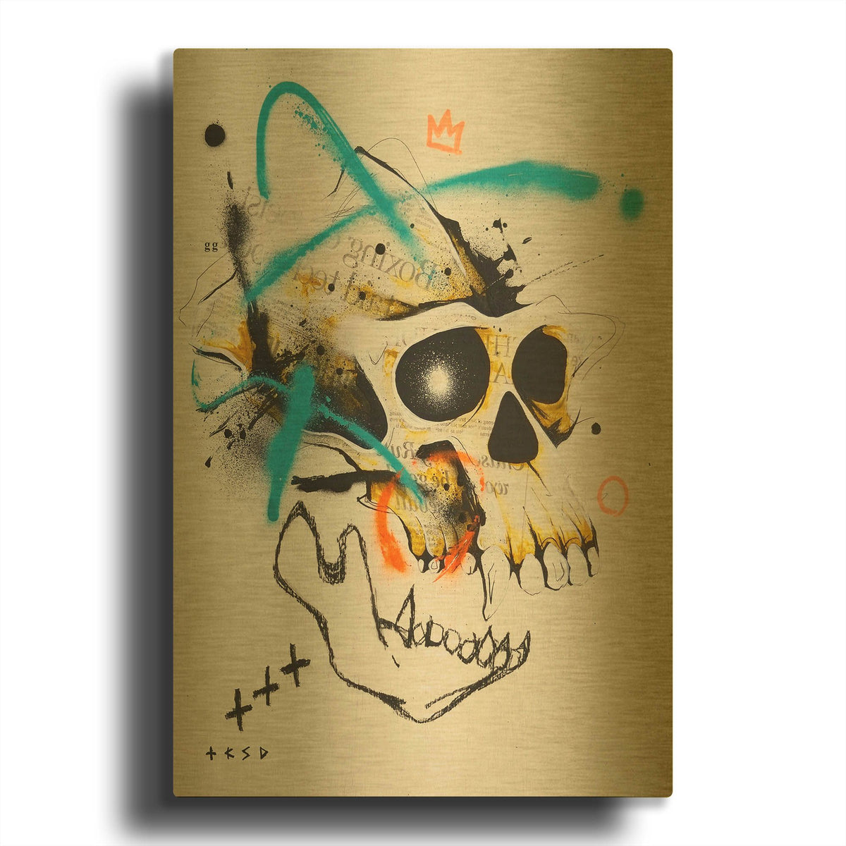 'Untitled 2' By Taka Sudo Gold Metal Wall Art