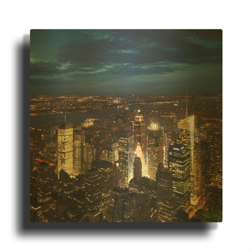 'NYC Times Square' By Nina Papiorek Gold Metal Wall Art