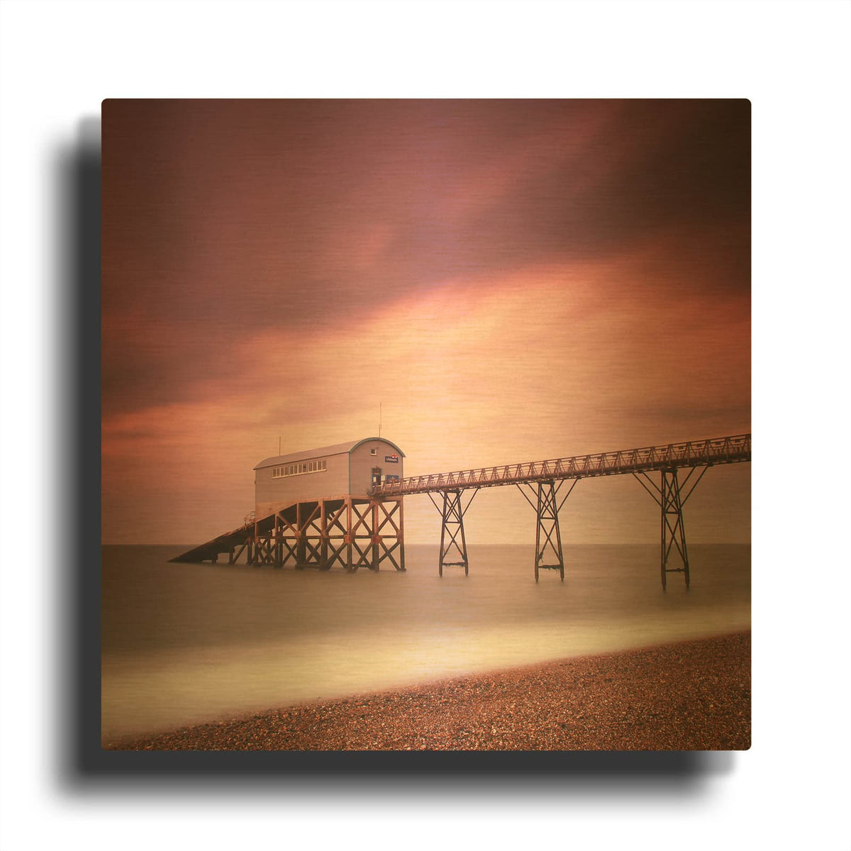'Selsey Lifeboat Station' By Nina Papiorek Gold Metal Wall Art