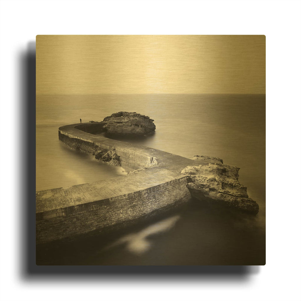 'The Fisherman' By Nina Papiorek Gold Metal Wall Art