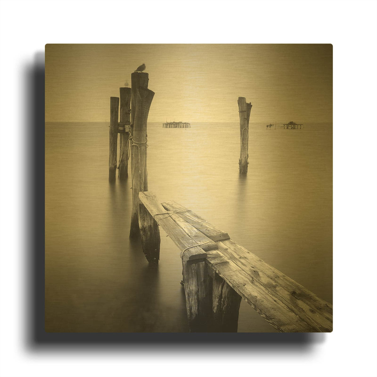 'Venice Path' By Nina Papiorek Gold Metal Wall Art