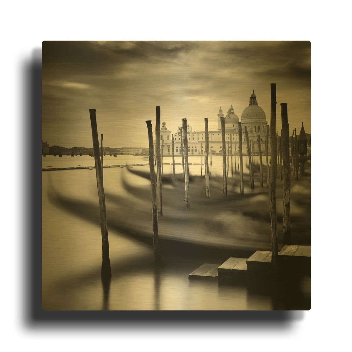 'Venice Santa Maria della Salute' By Nina Papiorek Gold Metal Wall Art