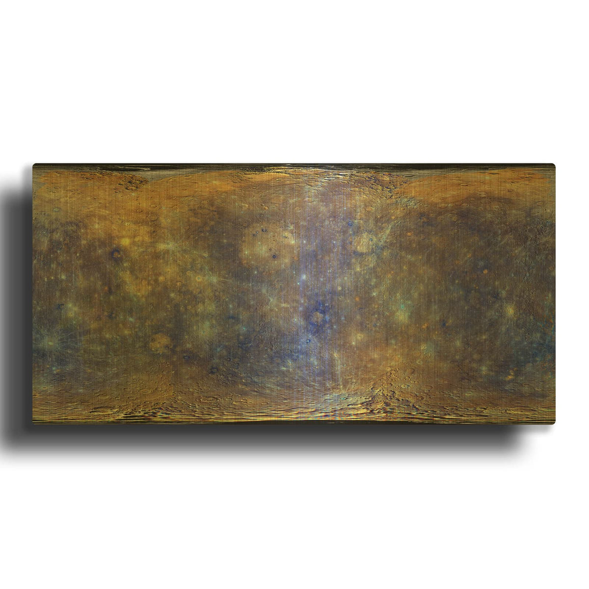 'Enhanced Color Mercury Map by NASA' By Luxe Gold Metal Wall Art