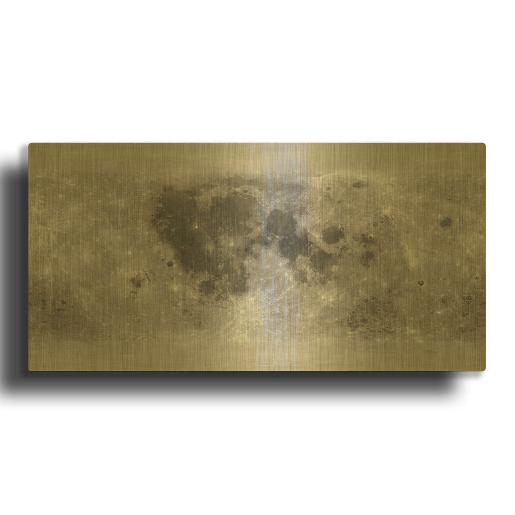 'Moon Map by NASA' By Luxe Gold Metal Wall Art