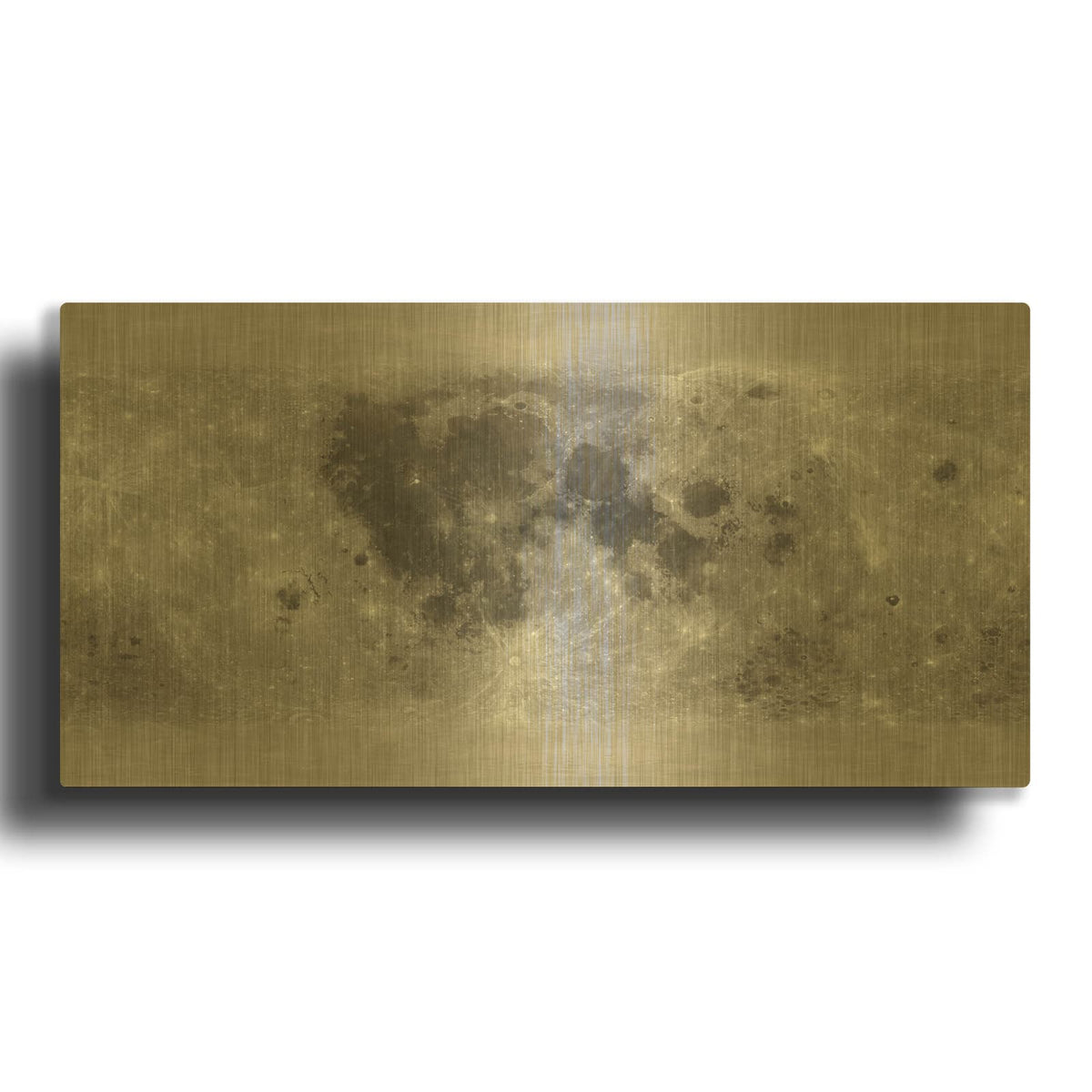 'Moon Map by NASA' By Luxe Gold Metal Wall Art
