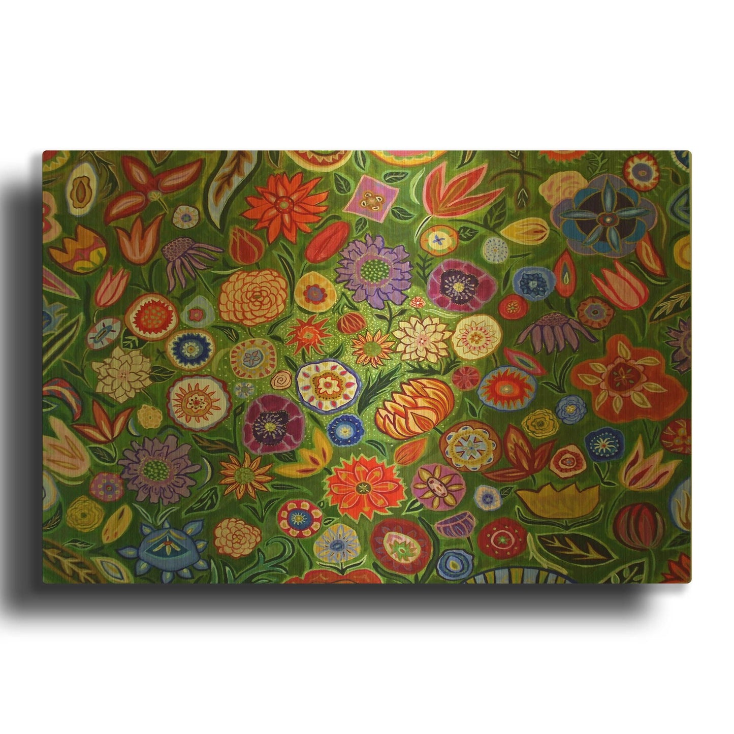 'Abstract Floral' By Catherine A Nolin Gold Metal Wall Art
