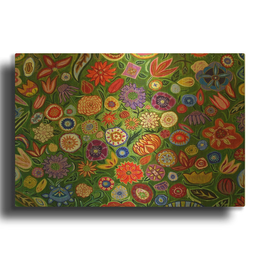 'Abstract Floral' By Catherine A Nolin Gold Metal Wall Art