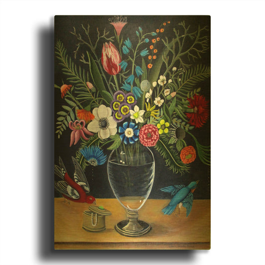 'Best Vase' By Catherine A Nolin Gold Metal Wall Art