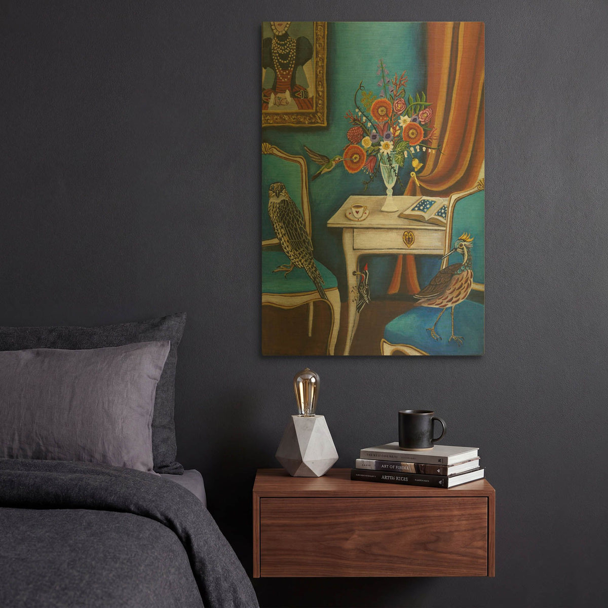 'Bird House' By Catherine A Nolin Gold Metal Wall Art
