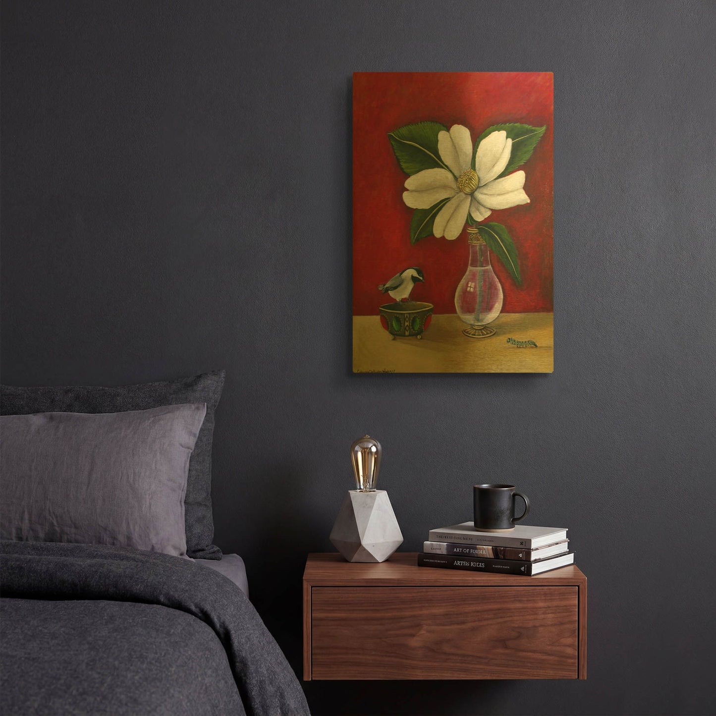 'Chickadee' By Catherine A Nolin Gold Metal Wall Art