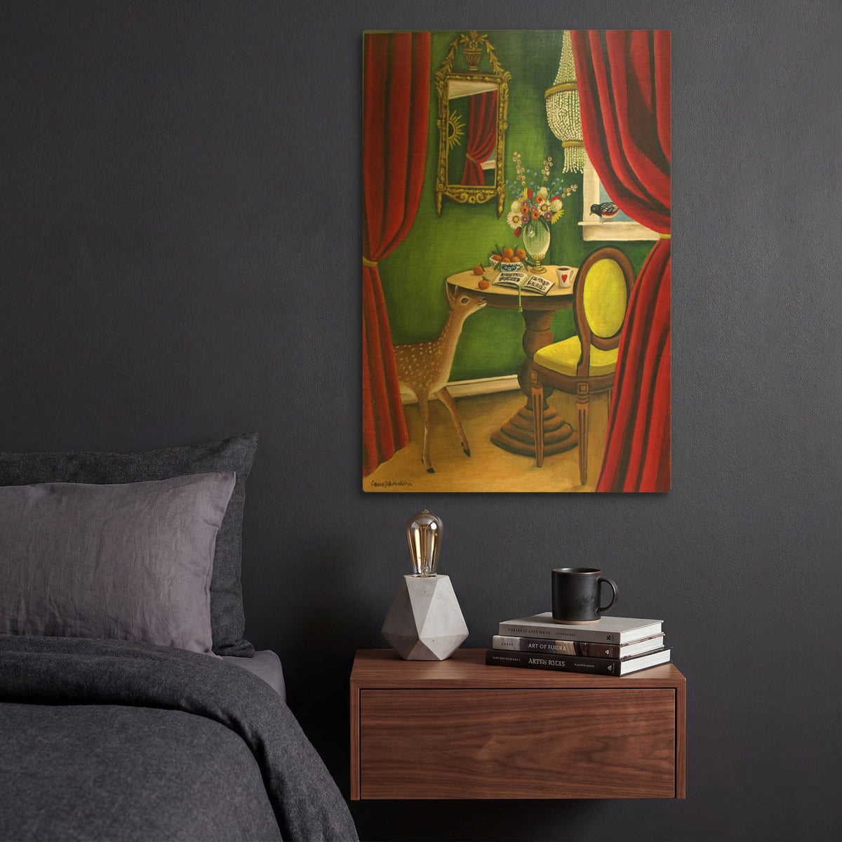 'Deer' By Catherine A Nolin Gold Metal Wall Art