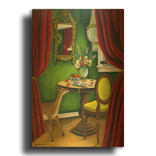 'Deer' By Catherine A Nolin Gold Metal Wall Art