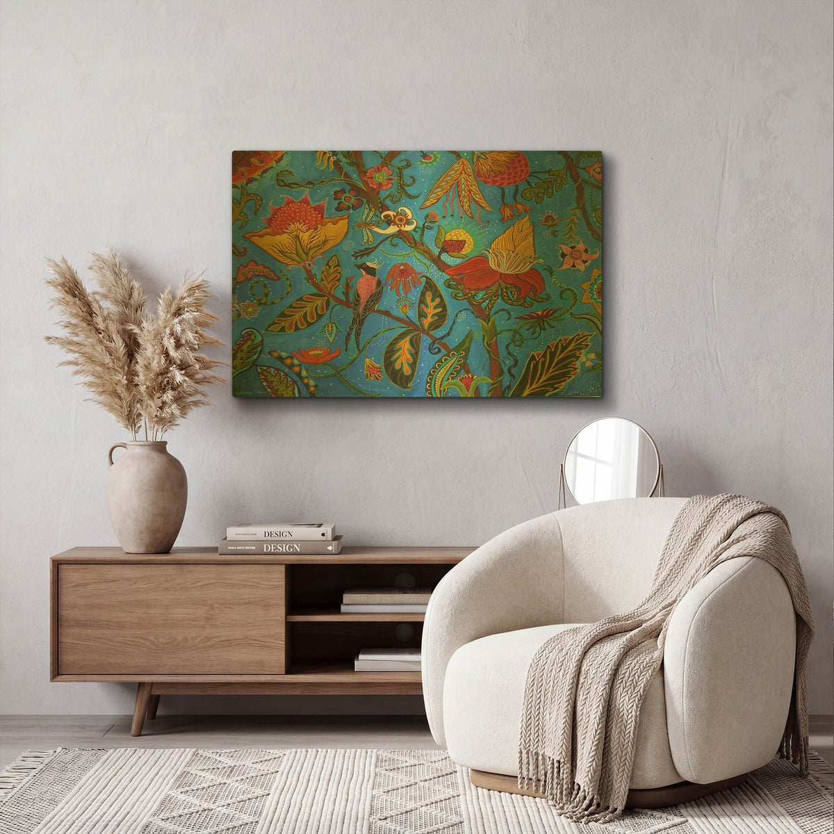 'Flowers Gone Wild' By Catherine A Nolin Gold Metal Wall Art