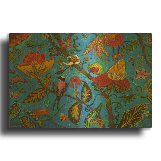 'Flowers Gone Wild' By Catherine A Nolin Gold Metal Wall Art