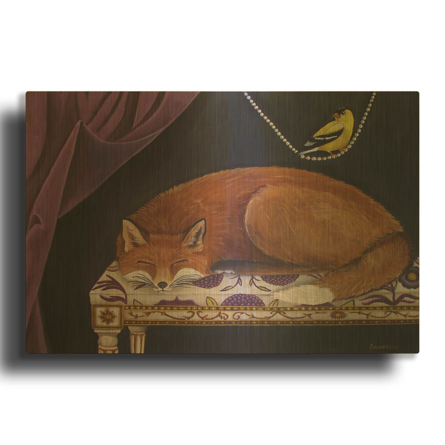 'Silent Observation' By Catherine A Nolin Gold Metal Wall Art