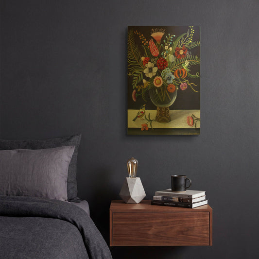 'Floral Best' By Catherine A Nolin Gold Metal Wall Art