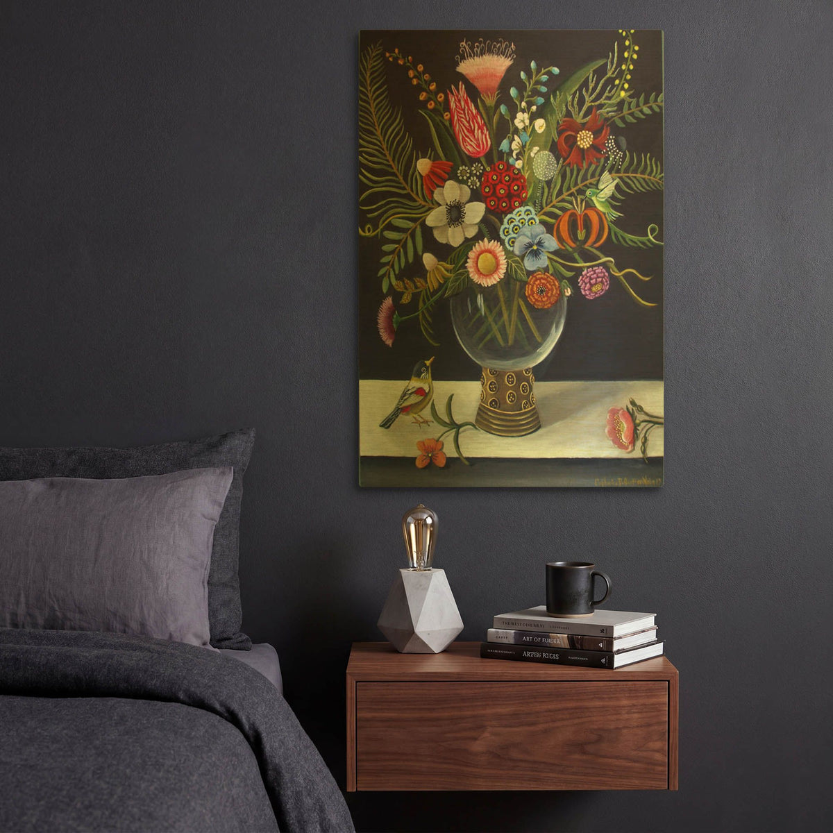 'Floral Best' By Catherine A Nolin Gold Metal Wall Art
