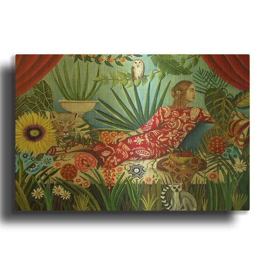 'Off the Grid' By Catherine A Nolin Gold Metal Wall Art
