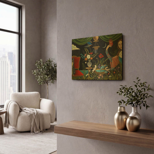 'Katrinas World' By Catherine A Nolin Gold Metal Wall Art
