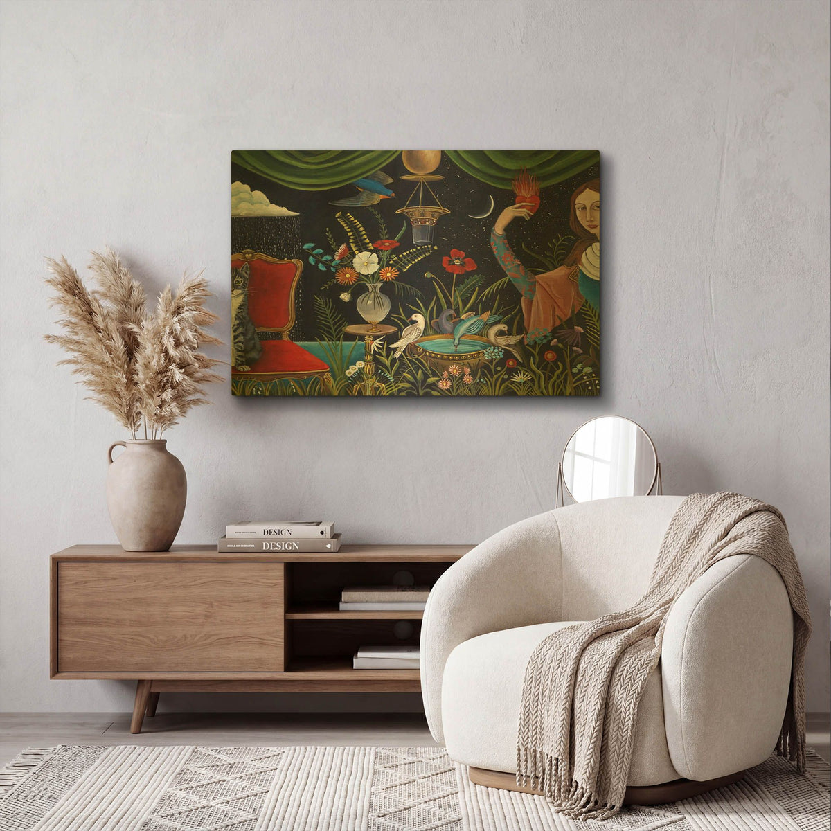'Katrinas World' By Catherine A Nolin Gold Metal Wall Art