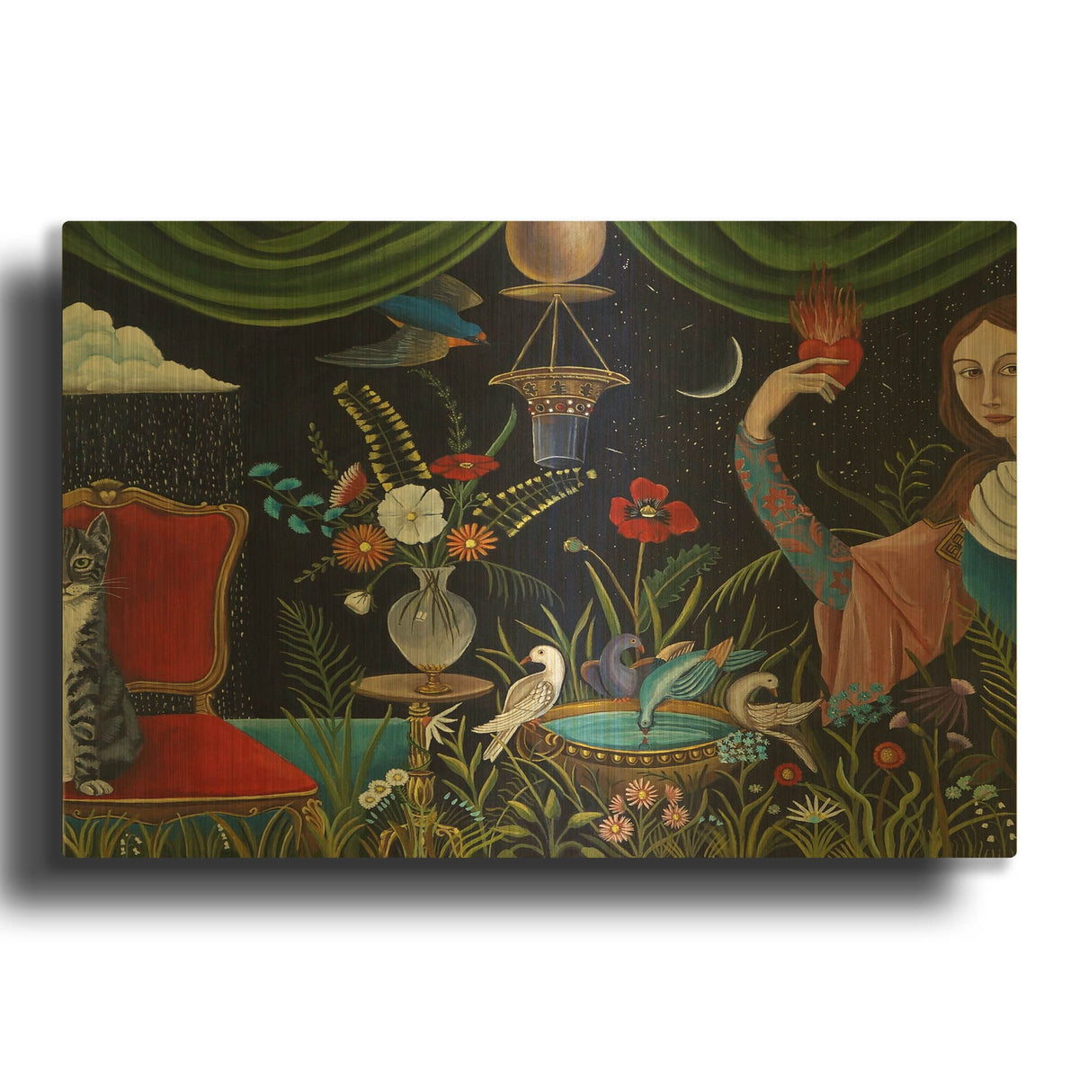 'Katrinas World' By Catherine A Nolin Gold Metal Wall Art