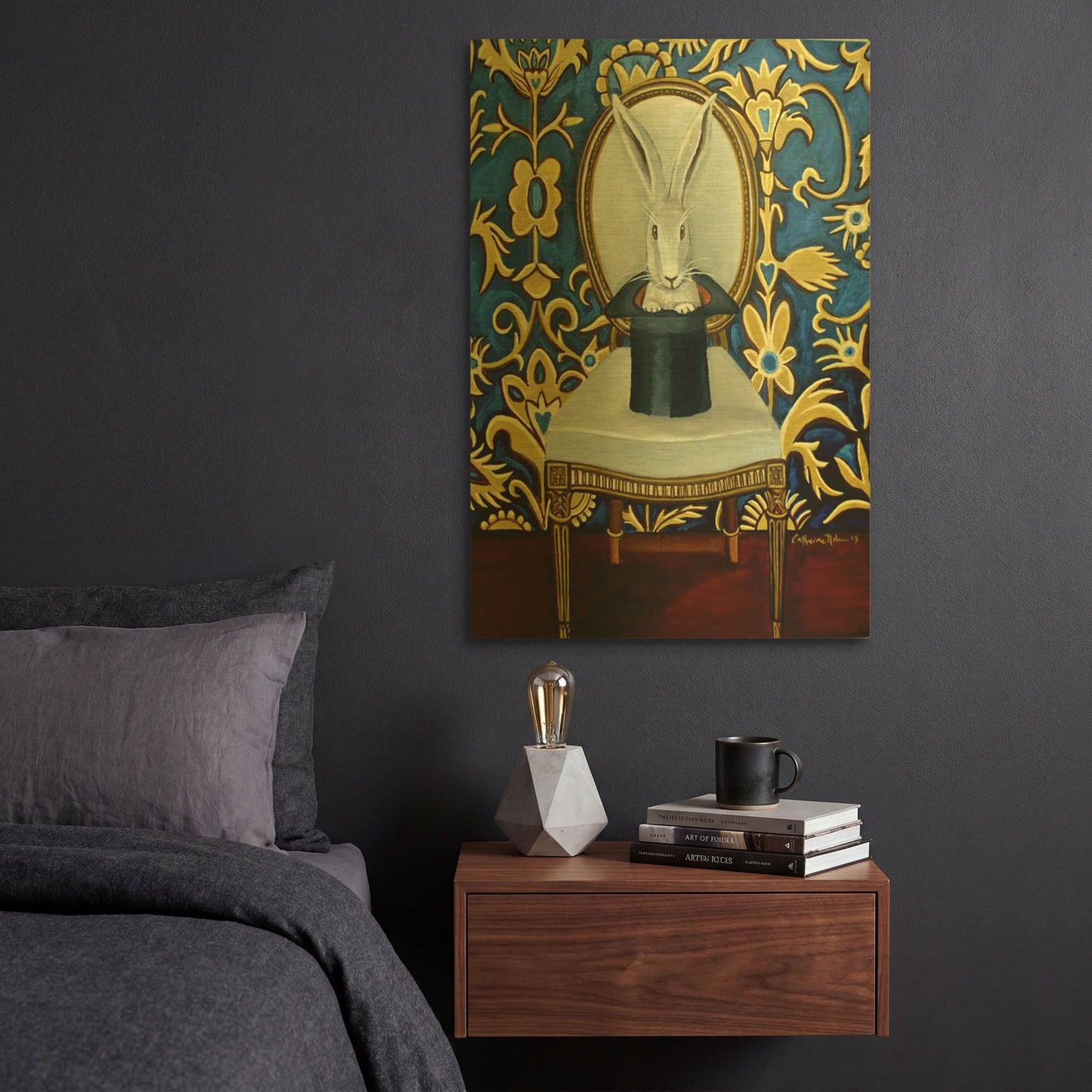 'Magic Hat' By Catherine A Nolin Gold Metal Wall Art