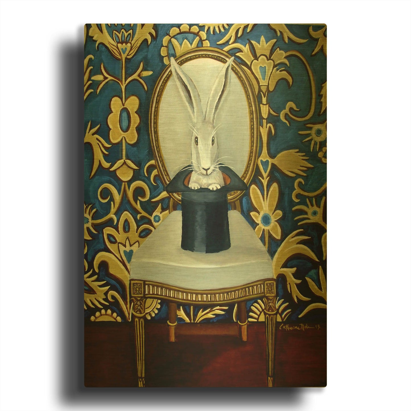 'Magic Hat' By Catherine A Nolin Gold Metal Wall Art