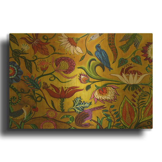 'Nature Network' By Catherine A Nolin Gold Metal Wall Art