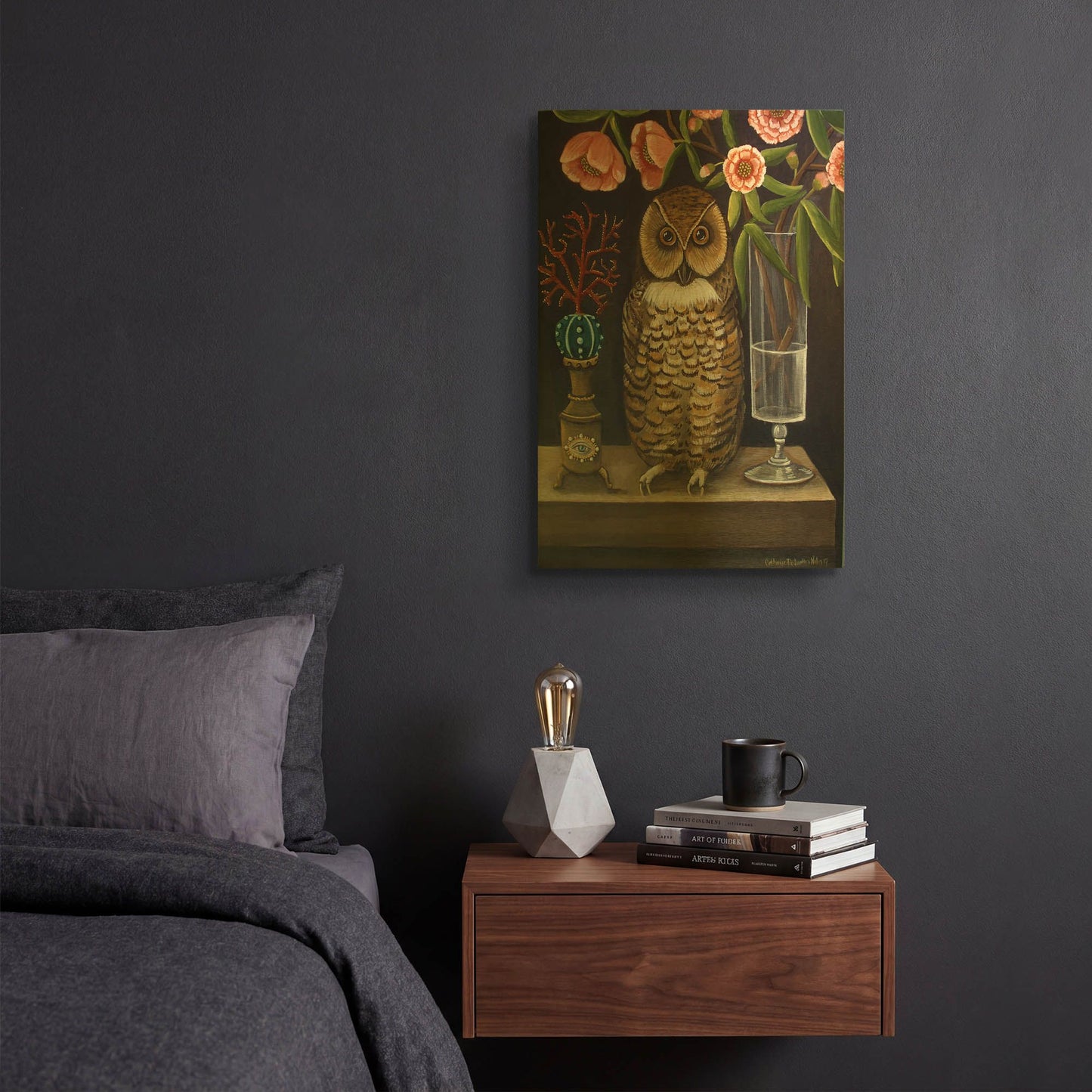'Curious and Wise' By Catherine A Nolin Gold Metal Wall Art