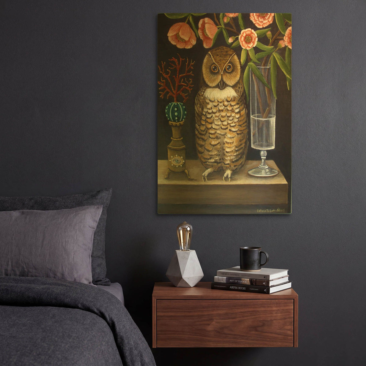 'Curious and Wise' By Catherine A Nolin Gold Metal Wall Art